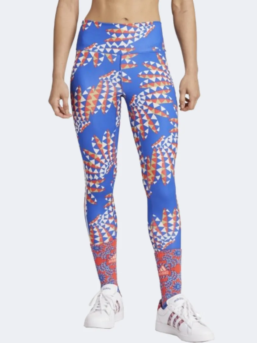 Adidas X Farm Rio Women Training Tight Blue/Bliss Orange