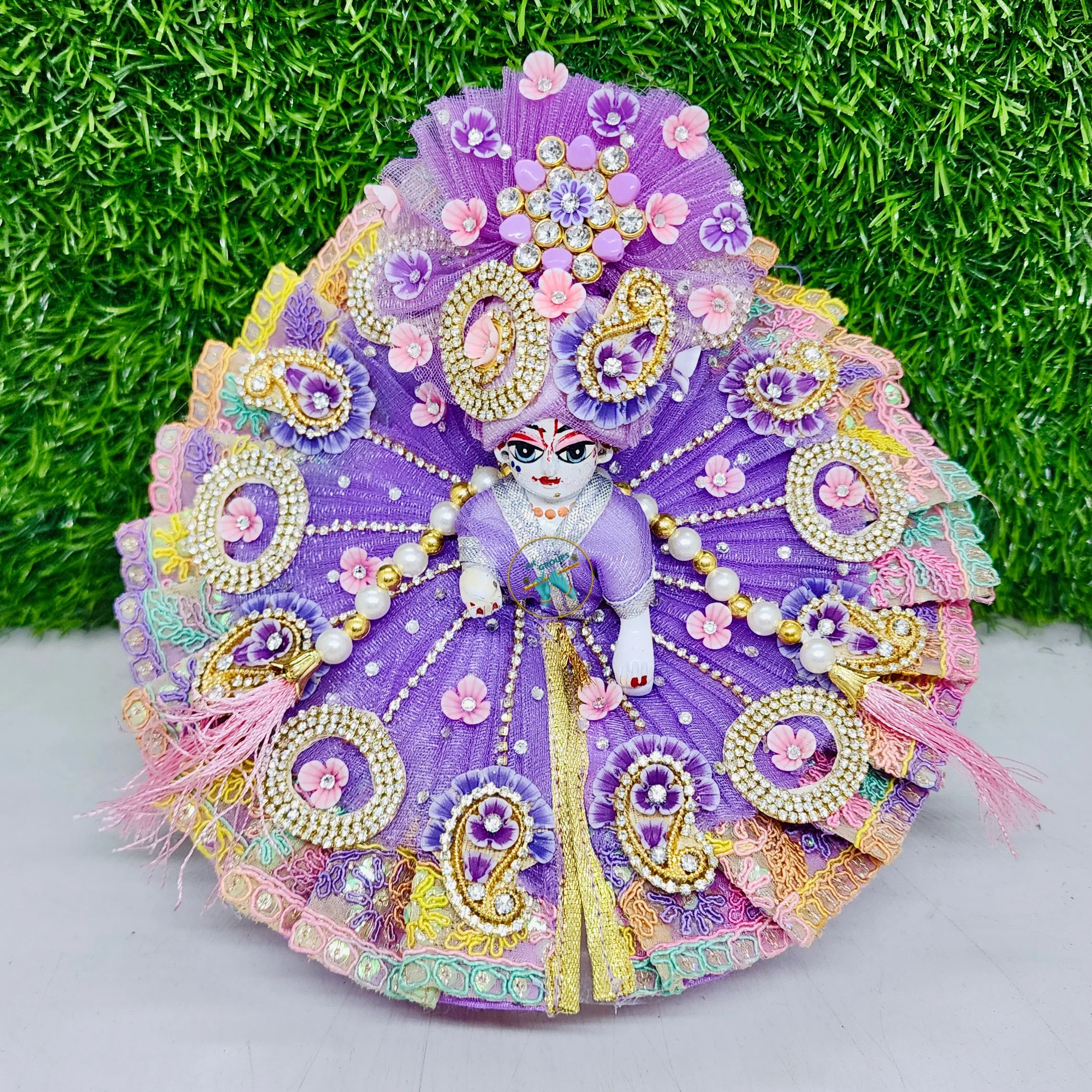 Beautiful lavender dress for laddu gopal ji