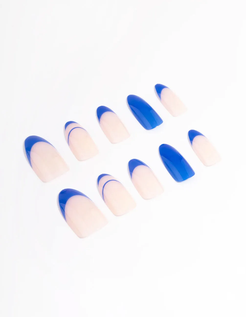 Blue French Tip Press On Nails