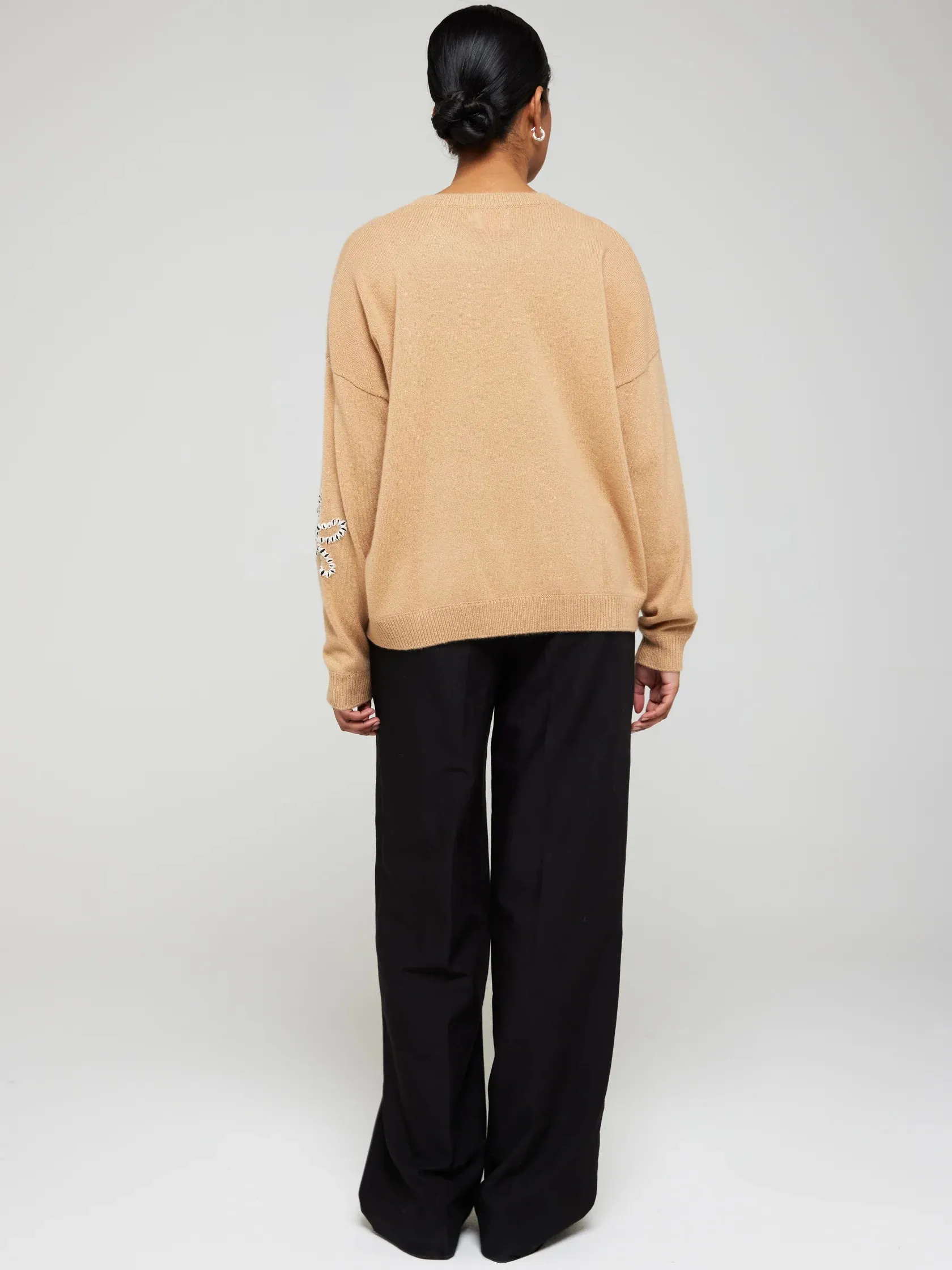 Br054 Camel Camilla Crewneck Sweater