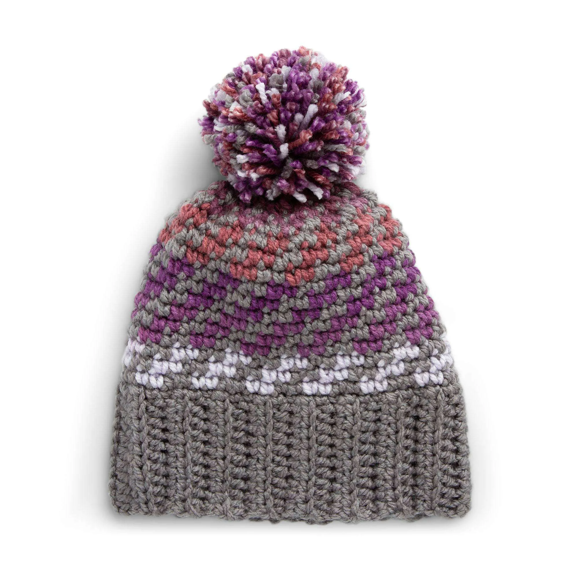 Caron Crochet Spiral Striped Hat