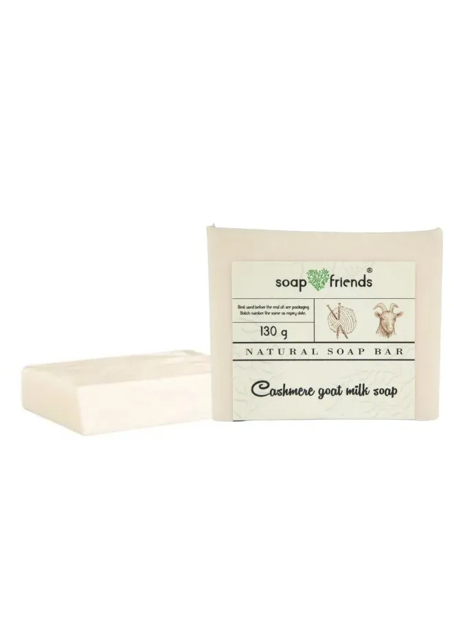 Cashmere Goat Milk Soap Bar | Gentle Cleansing Cashmere Soap for Nourished and Moisturized Skin,130gm | Soap&Friends