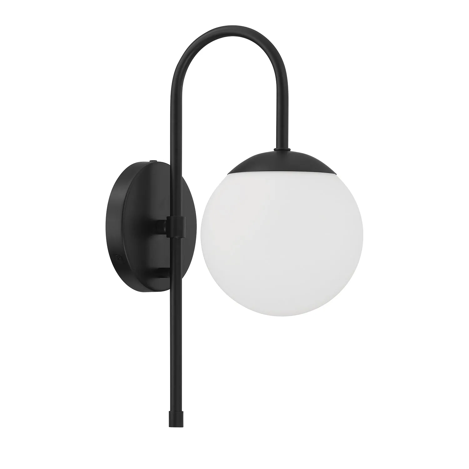 Castell Curved Arm LED Wall Sconce, Matte Black