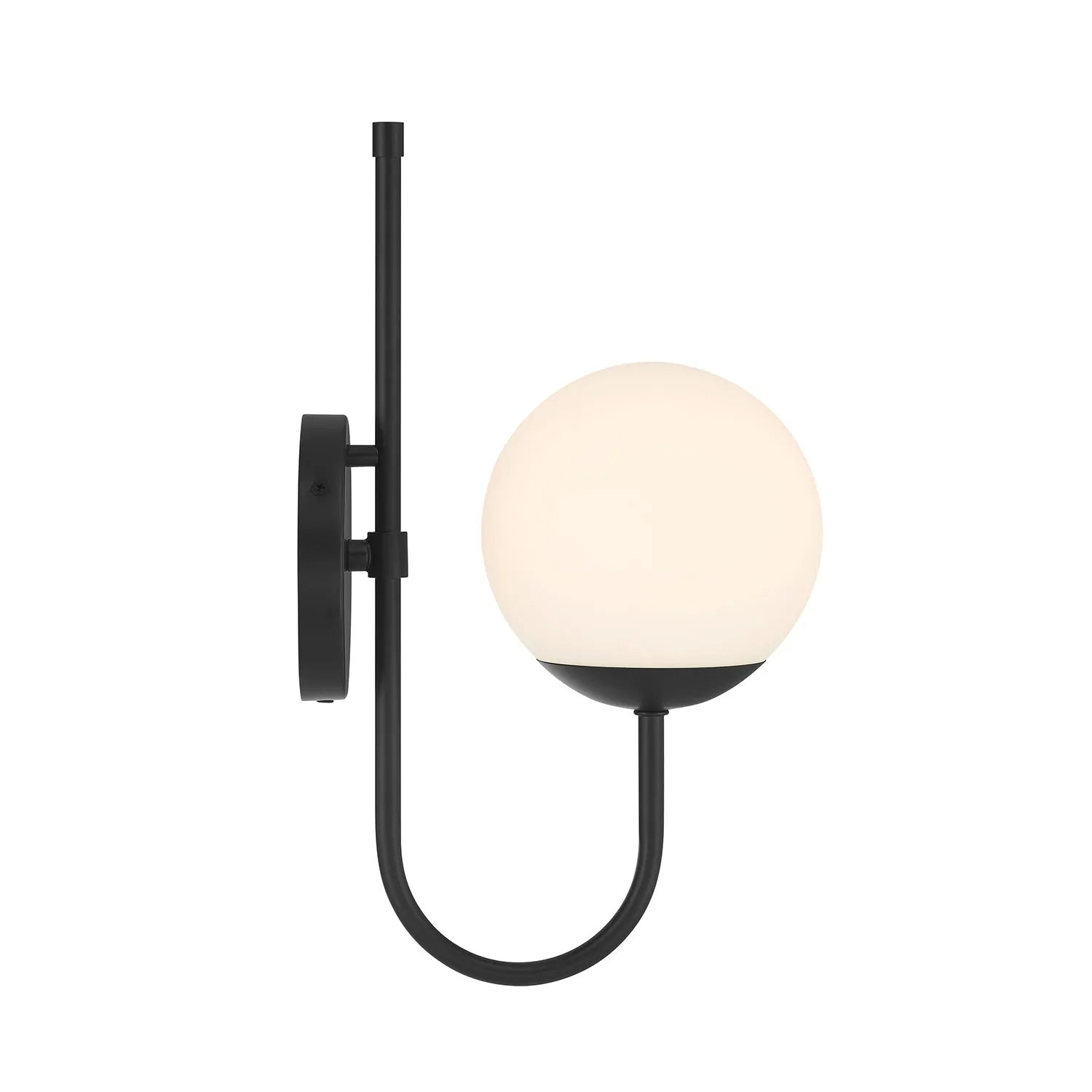 Castell Curved Arm LED Wall Sconce, Matte Black