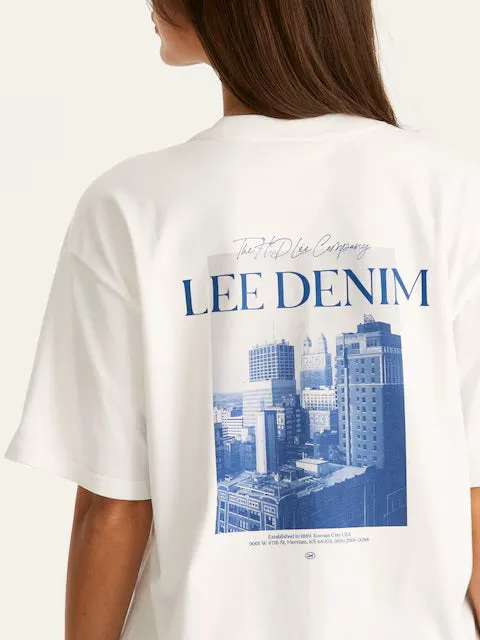 Cityscape Baggy Tee - White