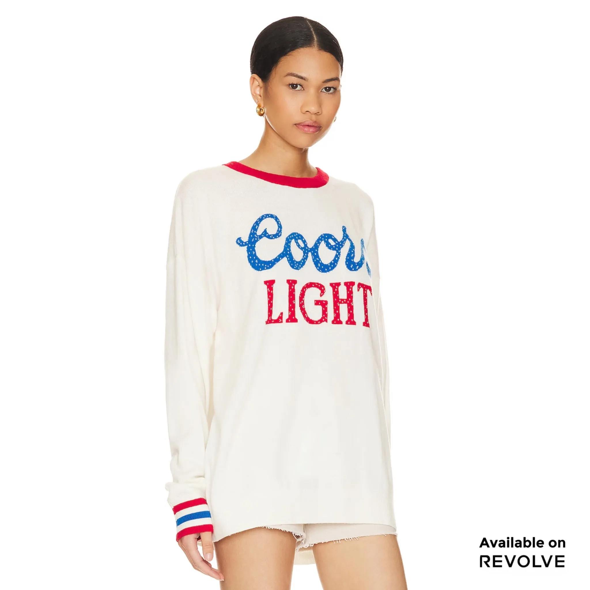 Coors Light 1980  - Cashmere Sweater - White & Red