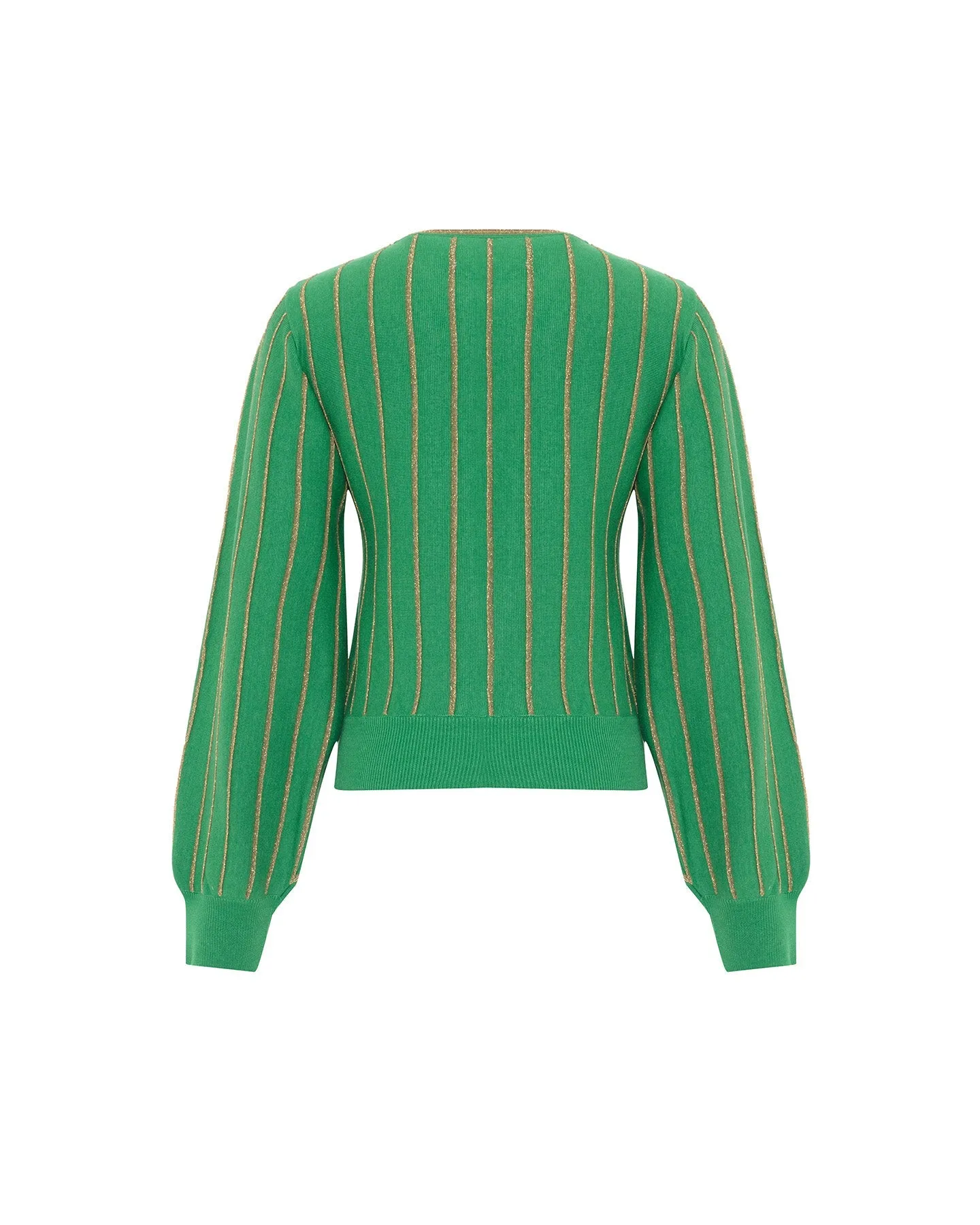 Ersa Shimmer Rib Stripe Sweater