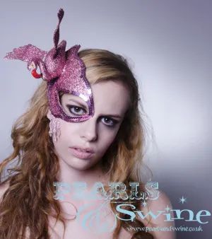 Flamingo Half Mask Fascinator "Savanna"