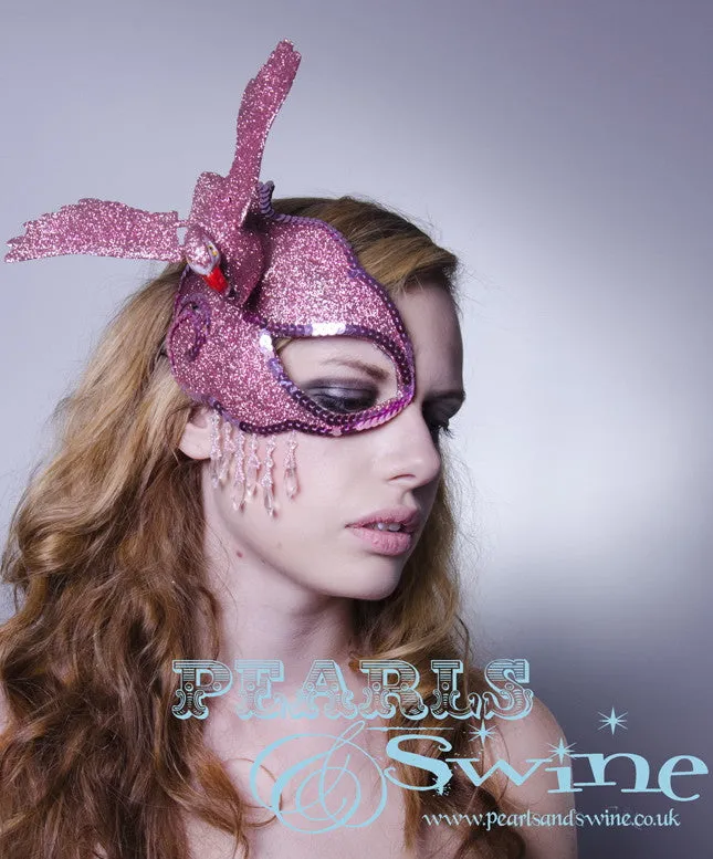 Flamingo Half Mask Fascinator "Savanna"