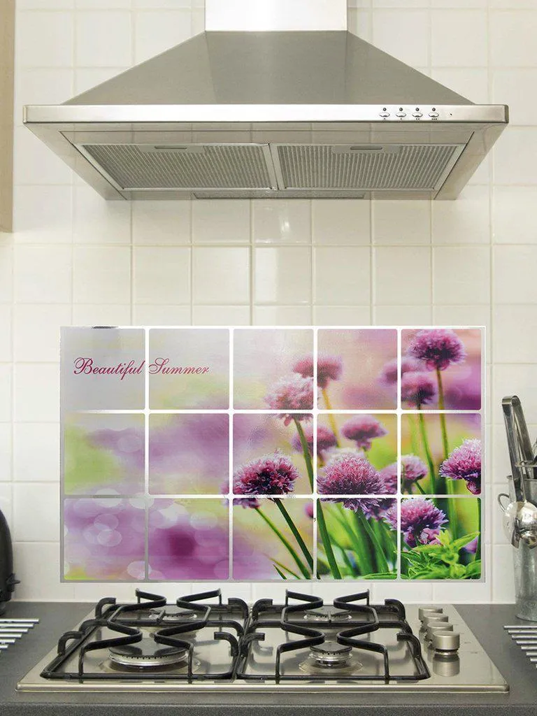 Flower Pattern Oil Proof Sticker