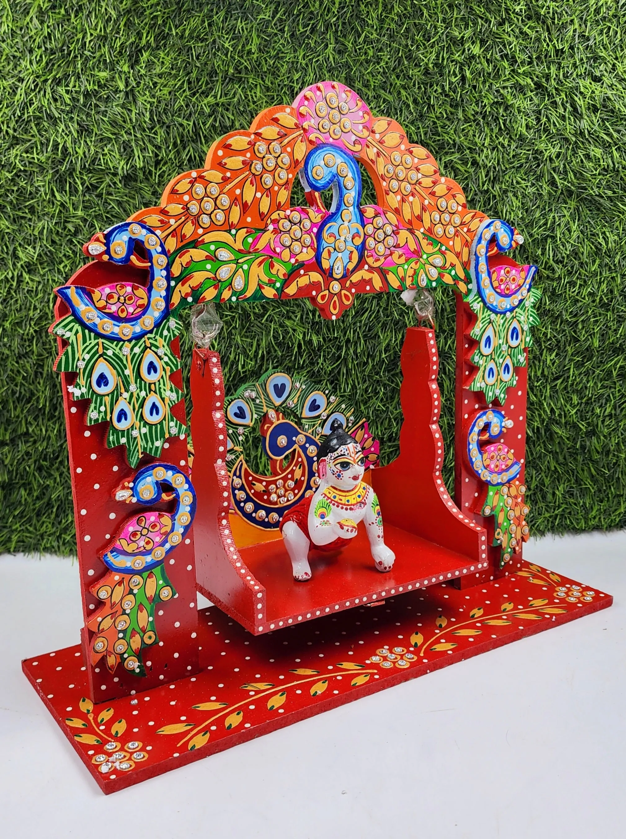 Heavy Designer Jhula For Laddu gopal ji { box packing }