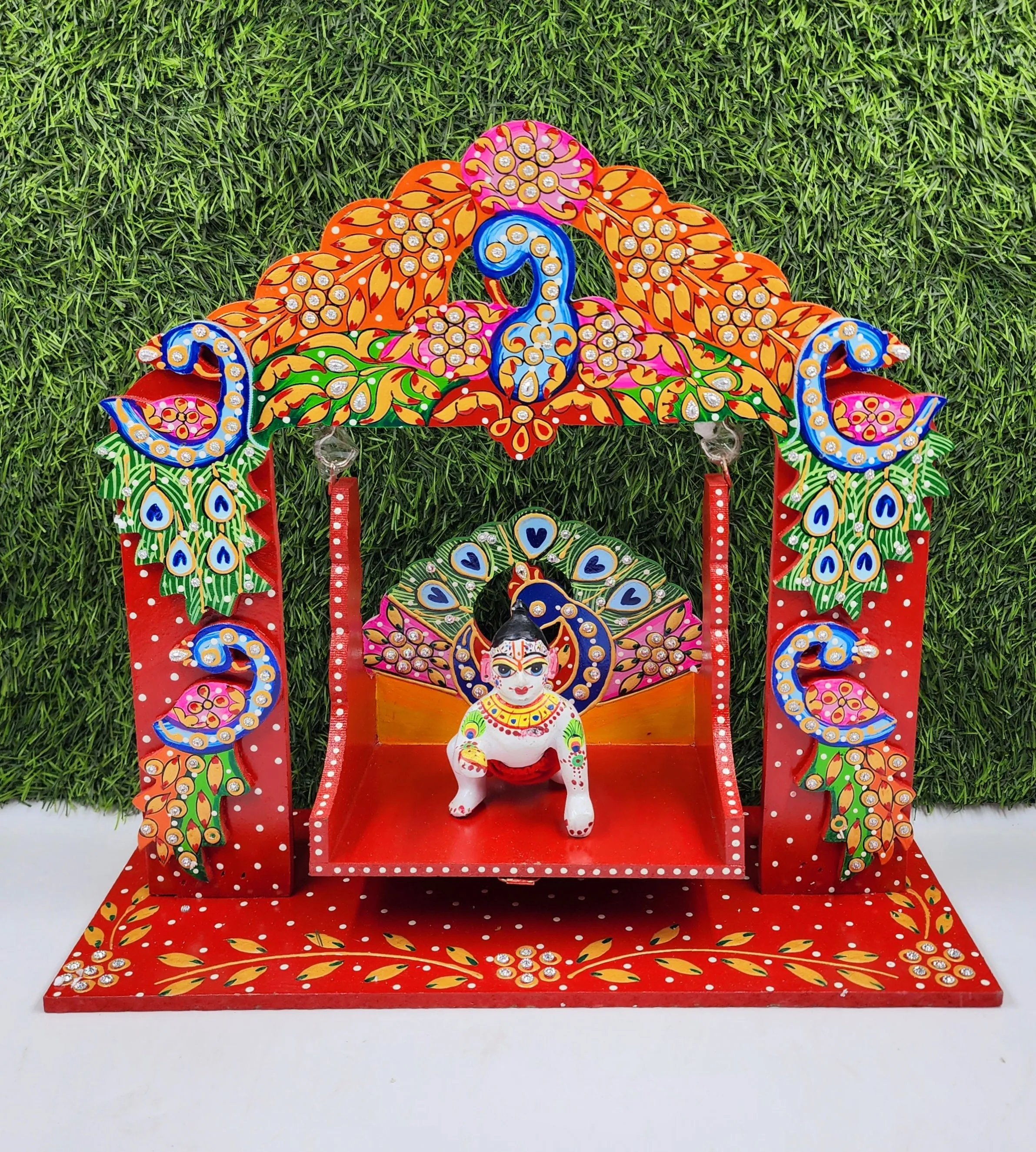 Heavy Designer Jhula For Laddu gopal ji { box packing }