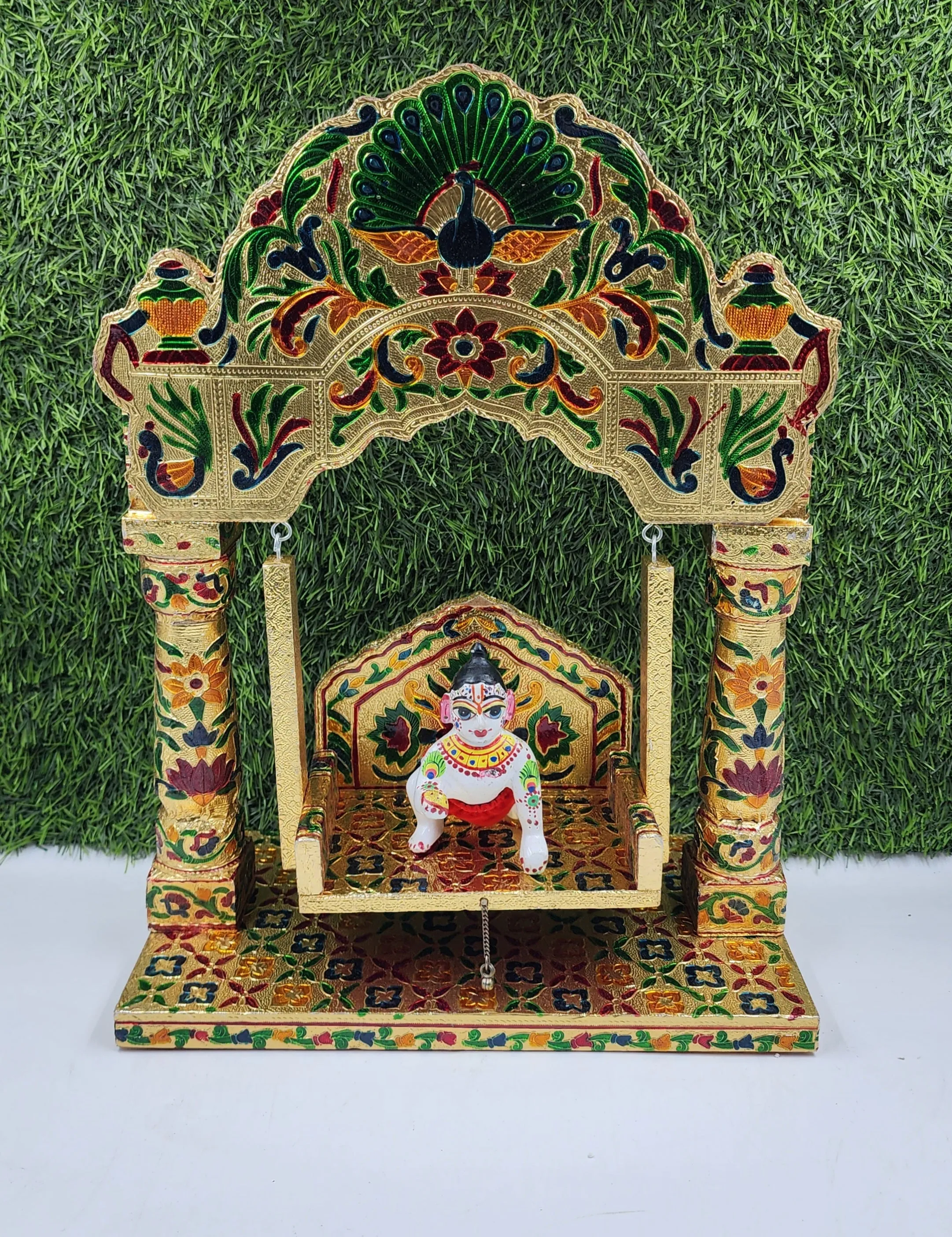 Heavy Meenakari jhula for laddu gopal ji