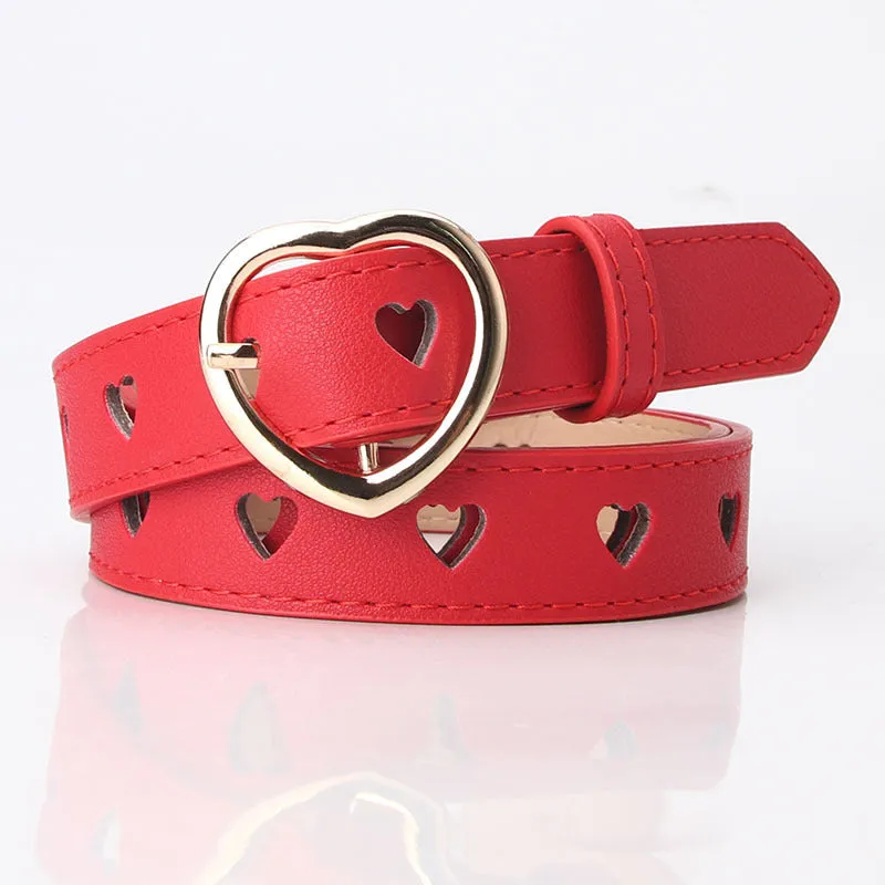 Hollowed Heart Shape Belt Women's All-Match Sweet Girl Woolen Skirt Decorative Belt