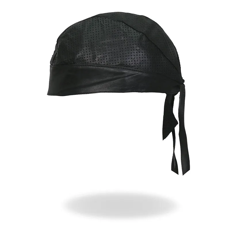 Hot Leathers HWL1010 Black Perforated Leather Headwrap