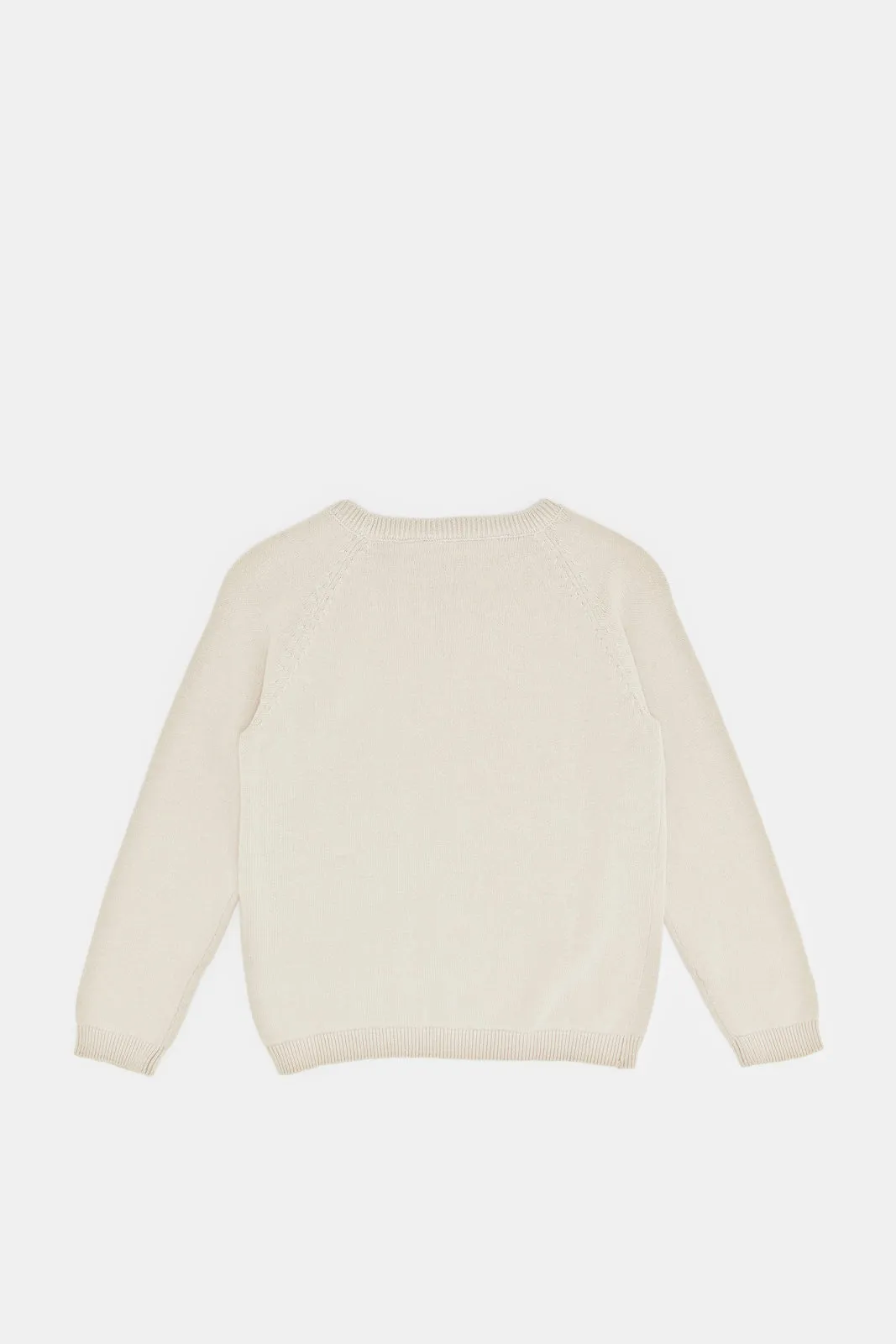 Infant Boys Cream Plain Pullover