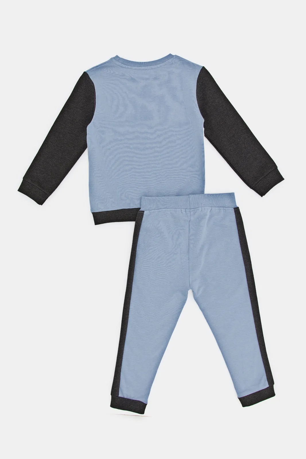 Infant Boys Zebra Blue And Whit Jog Suit Set (2 Piece)