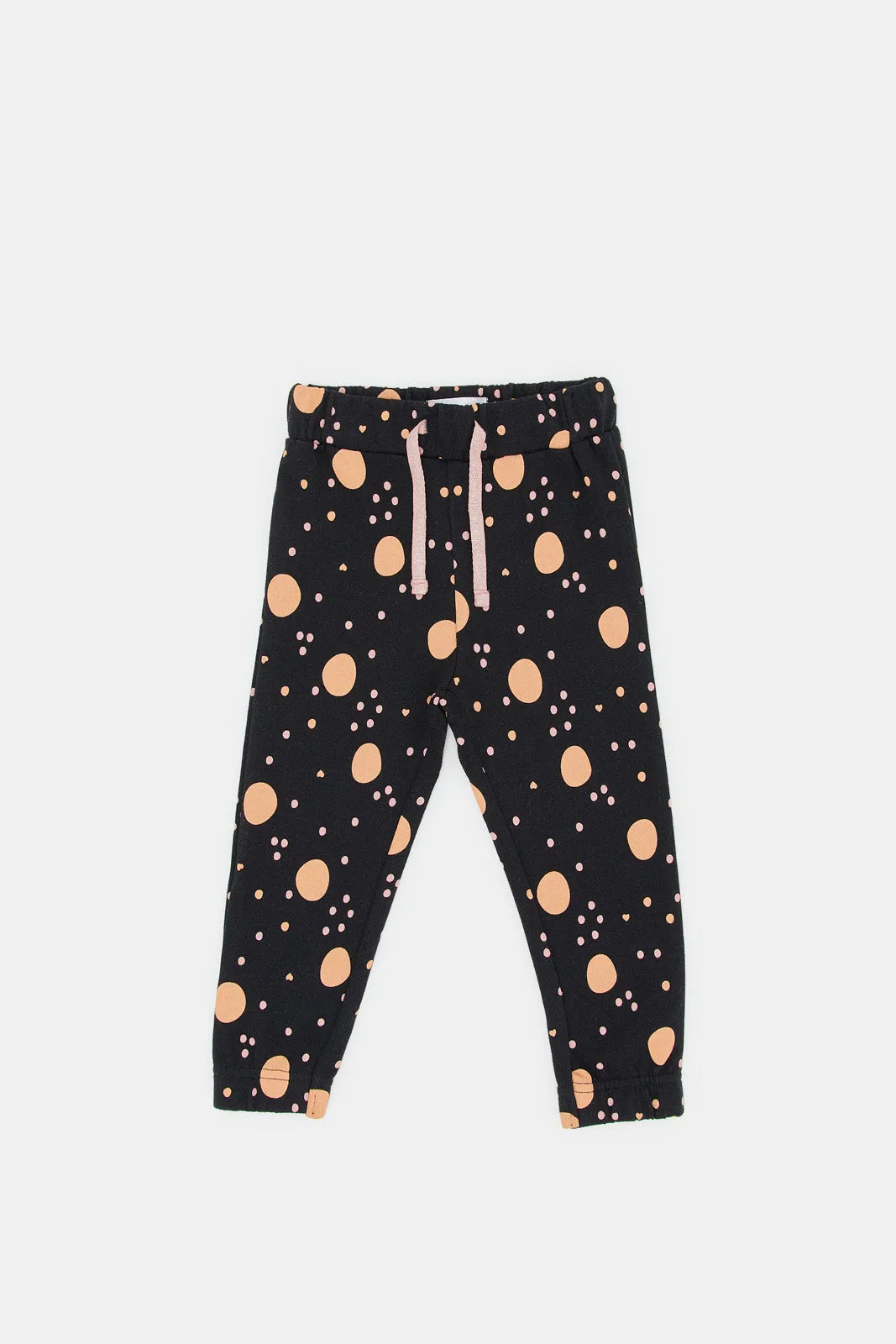 Infant Girls Pink And Black Active Pant Set (Pack of 2)