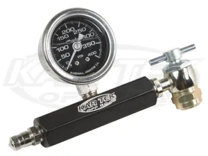 Kartek Billet Pressure Gauge For Fox, King, Bilstein, Or Sway-A-Way Nitrogen Shocks 0 To 400PSI