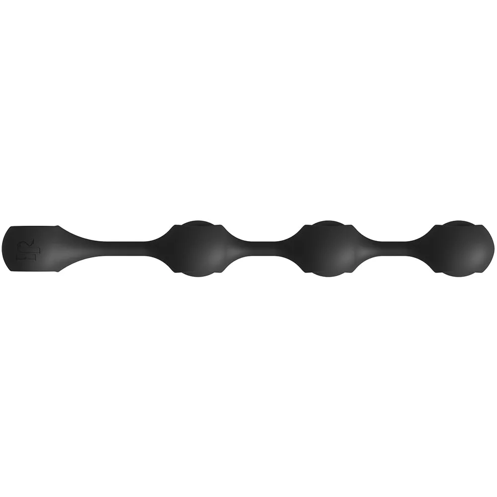 Kink Weighted Silicone Anal Balls in Black