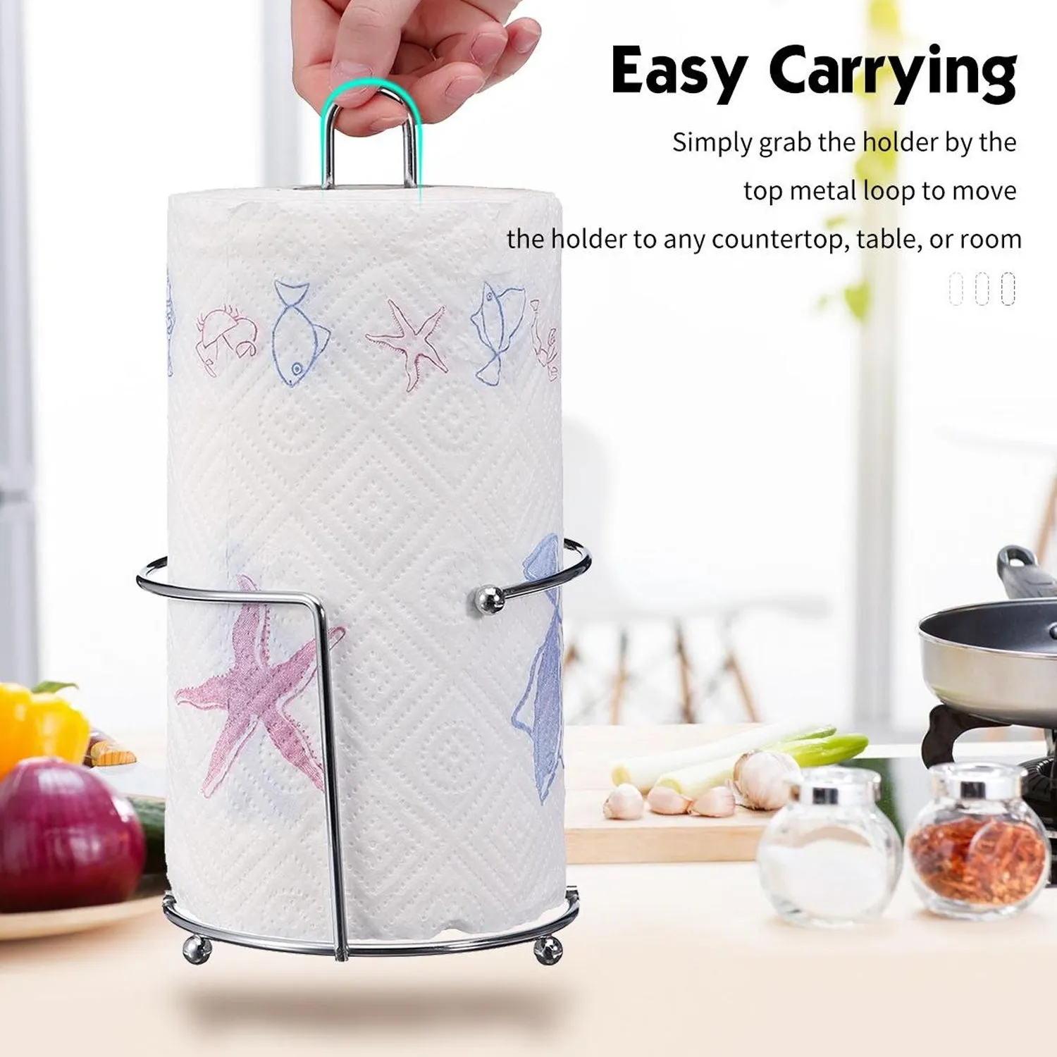 Kitchen Roll Dispenser, Kitchen Napkin Roll Holder, Kitchen Paper Towel Tissue Holder