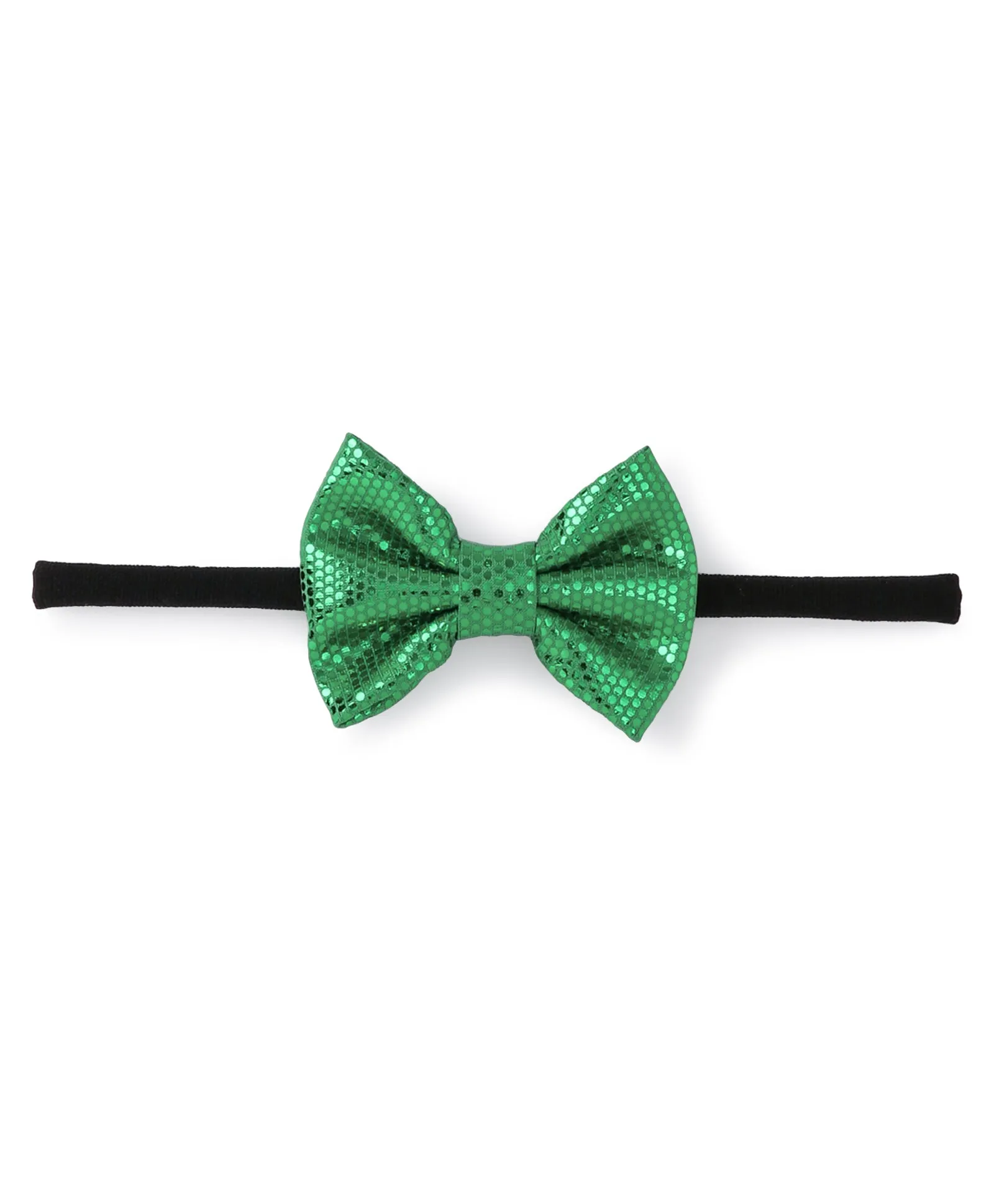 Leather Bow Headband Set - Red & Green