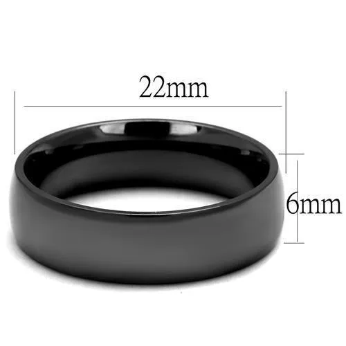 Light Black (IP Gun) Stainless Steel Ring with No Stone for Women Style TK2581