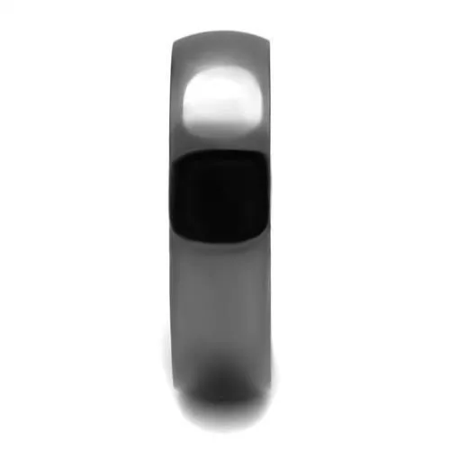 Light Black (IP Gun) Stainless Steel Ring with No Stone for Women Style TK2581