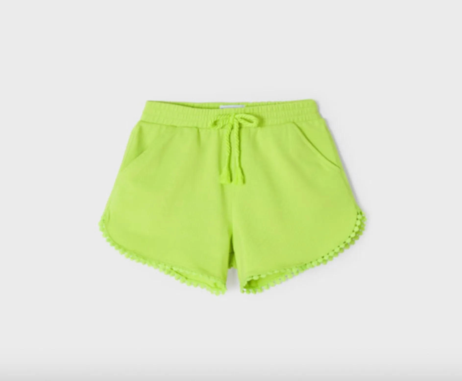 Mayoral Girls Ecofriends Lime Organic Cotton Shorts