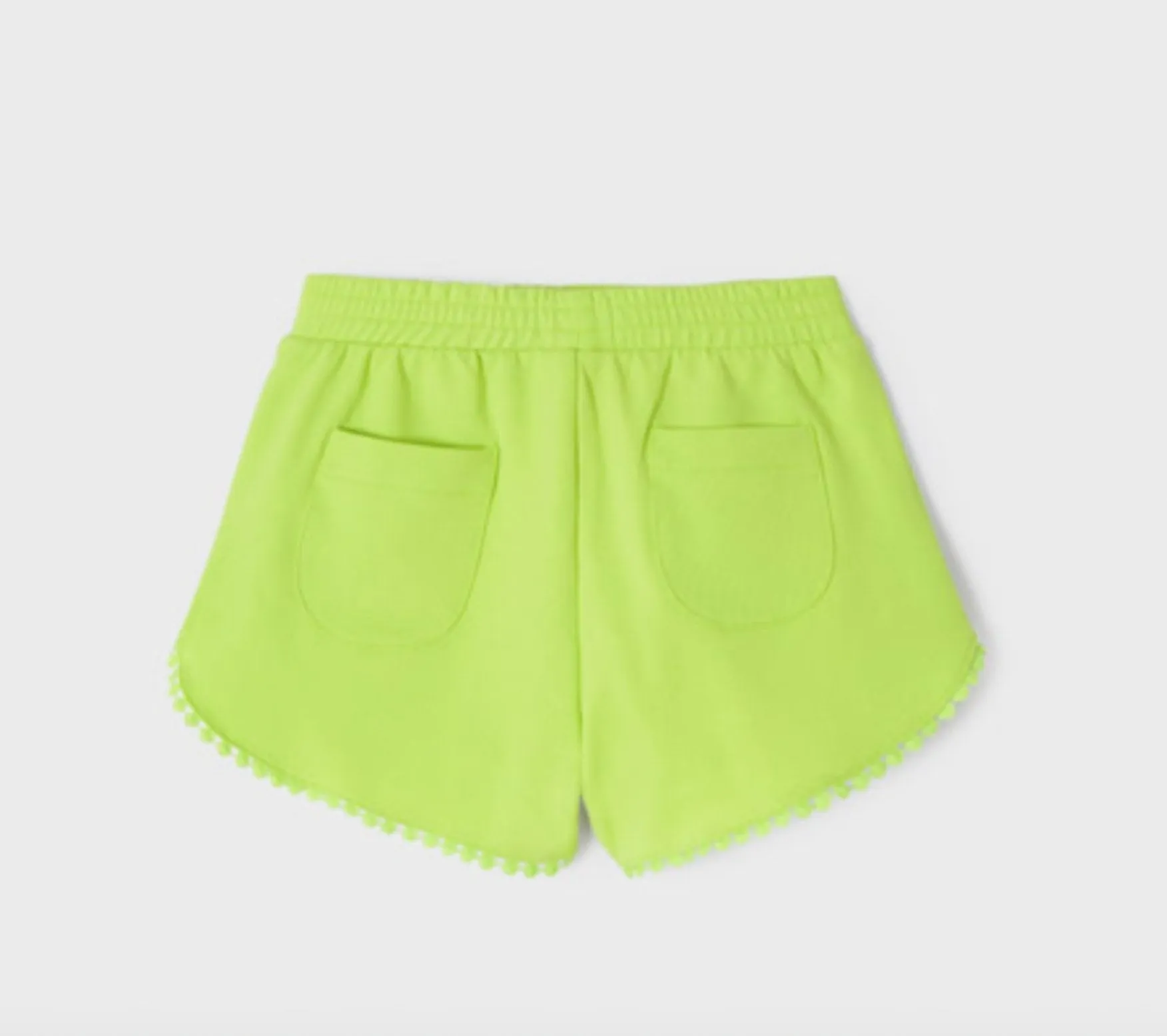 Mayoral Girls Ecofriends Lime Organic Cotton Shorts