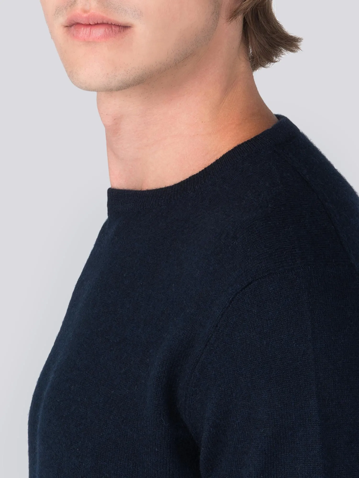 Men Crew Neck Sweater_Dark Navy