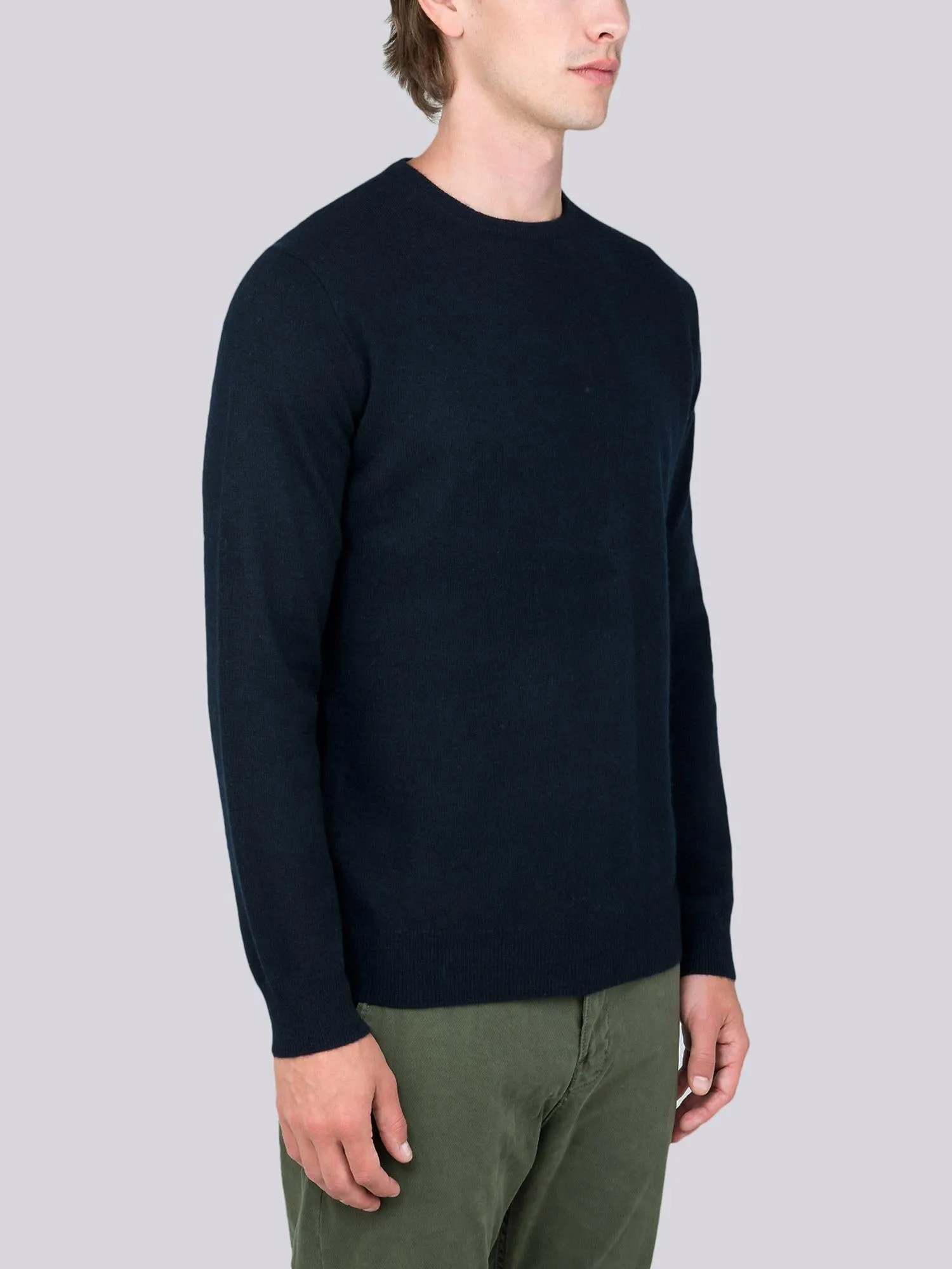 Men Crew Neck Sweater_Dark Navy