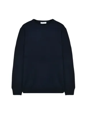 Men Crew Neck Sweater_Dark Navy