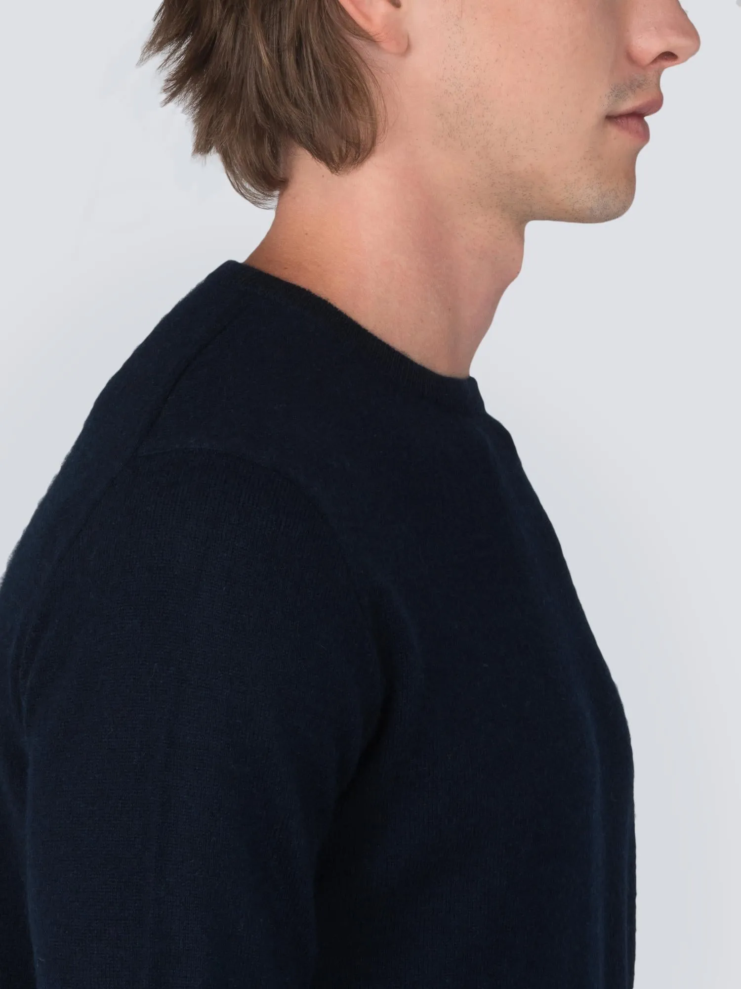 Men Crew Neck Sweater_Dark Navy