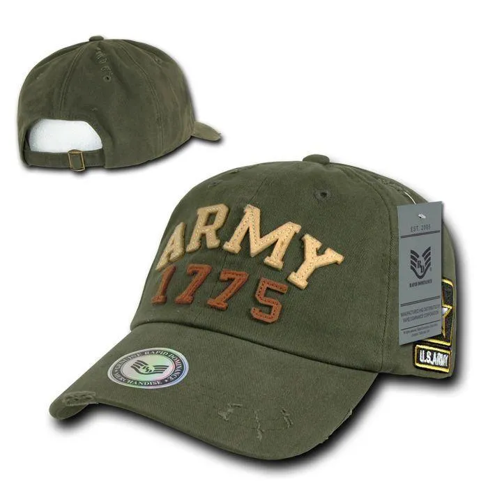 Military Vintage Washed Cotton Polo Distressed Baseball Dad Hats Caps