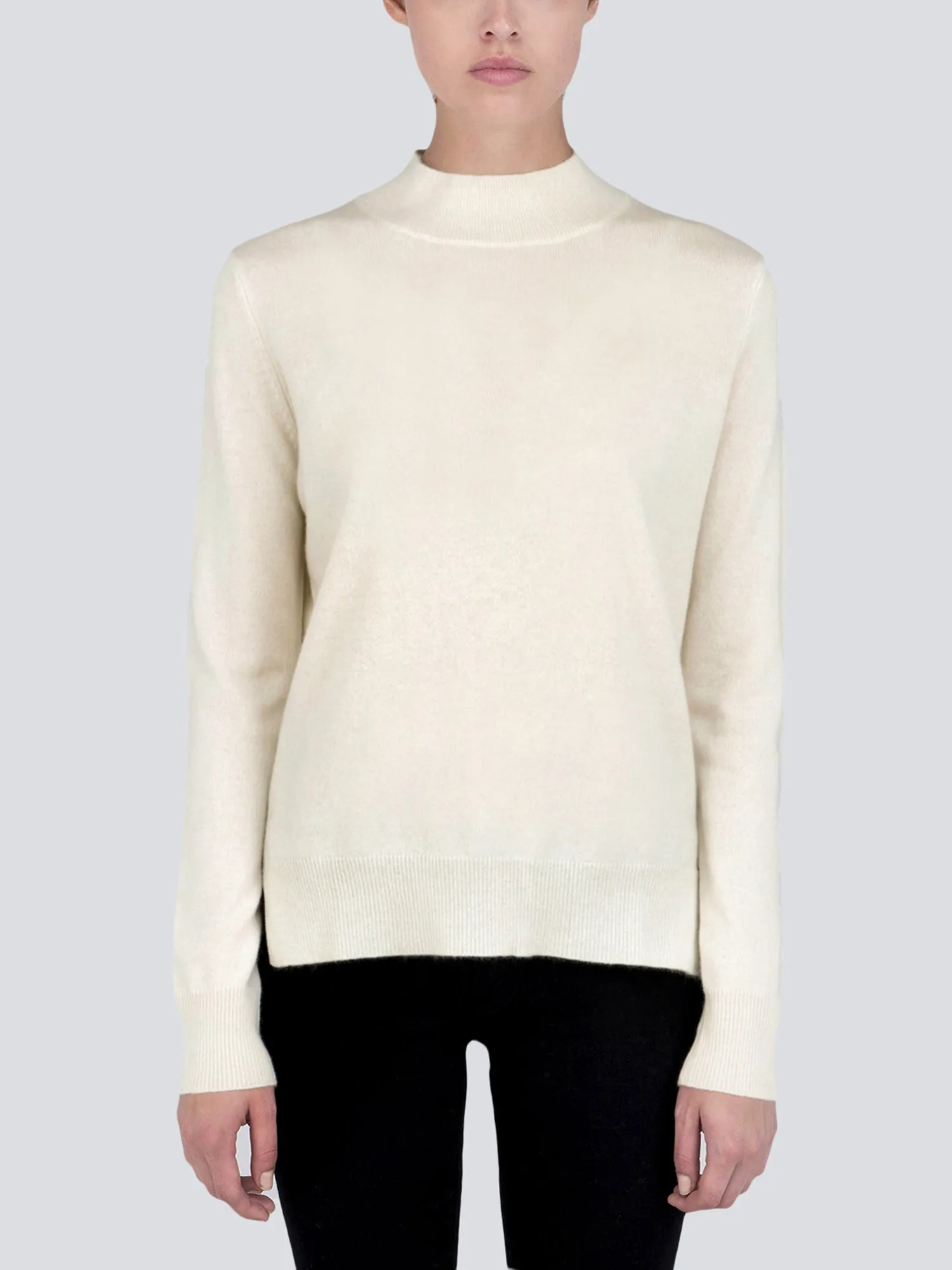 Mockneck Long sleeve_Ivory