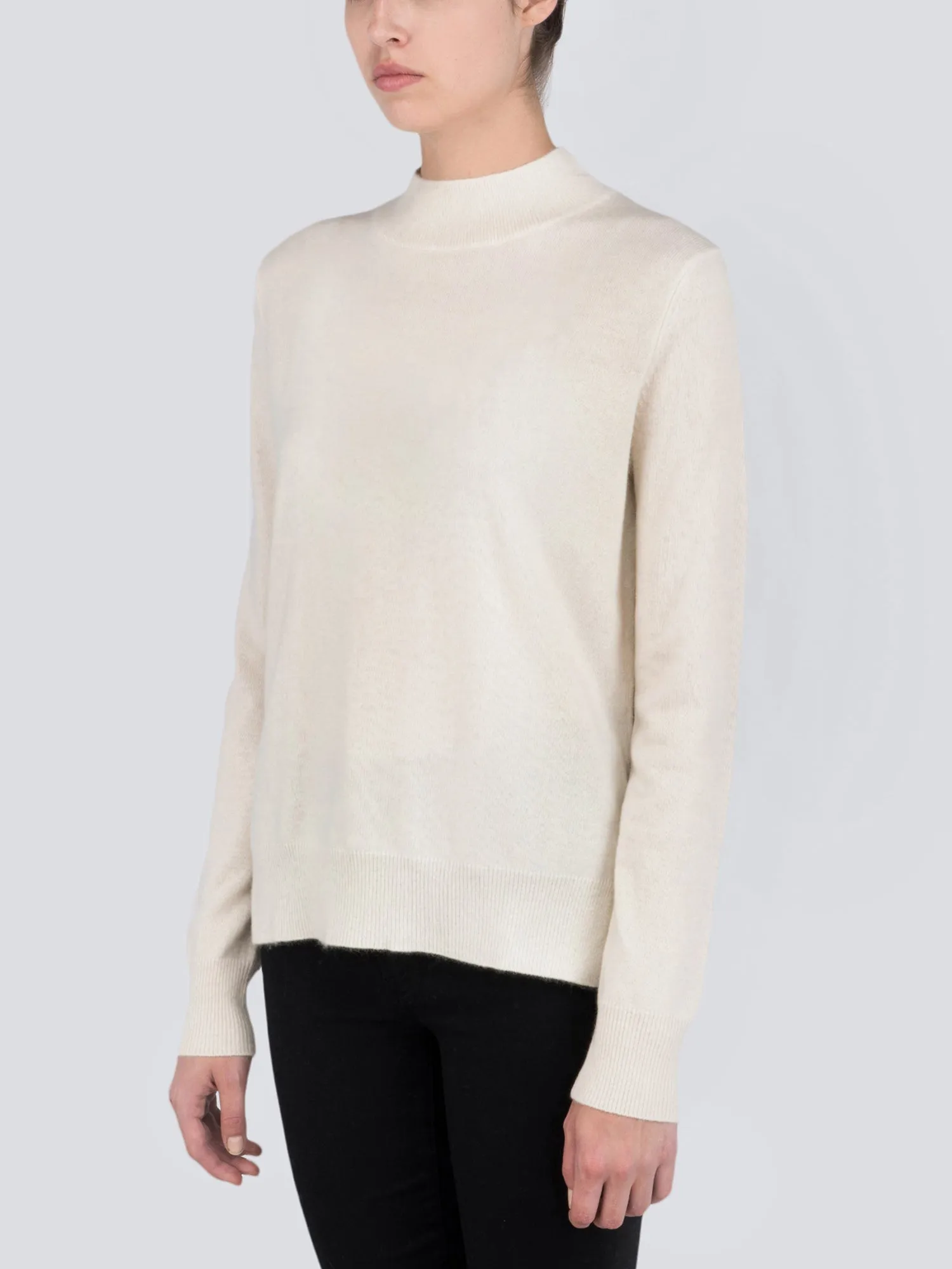 Mockneck Long sleeve_Ivory