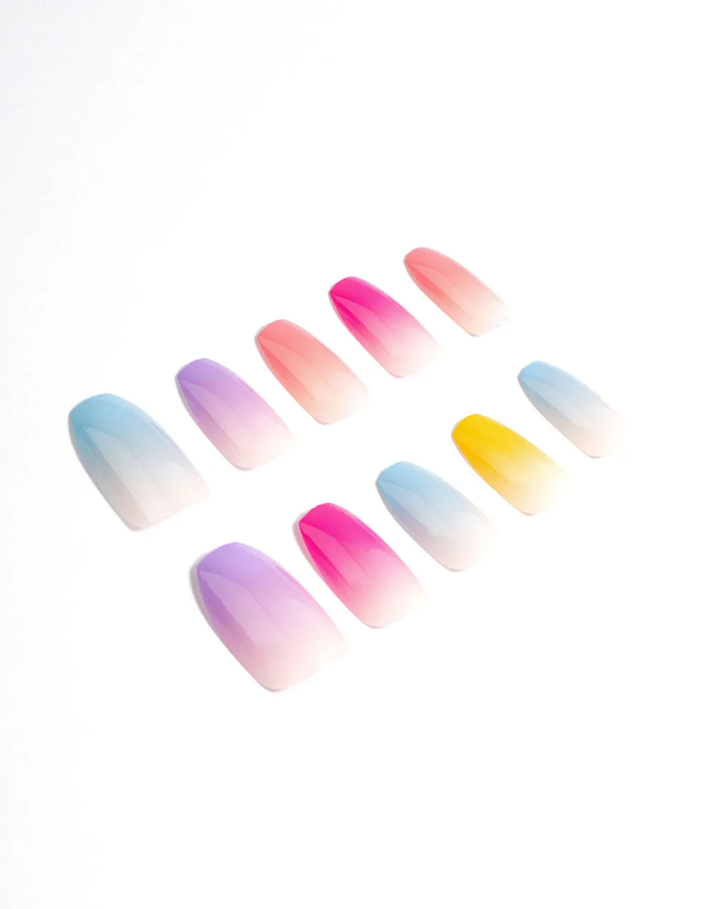 Multi-Colour Ombre Press On Nails