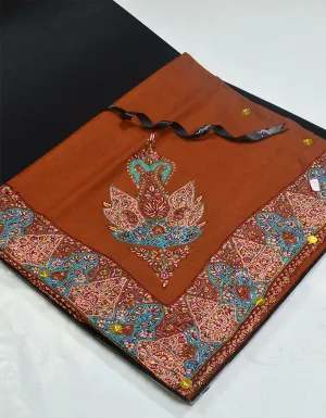 Mussar Rumaal Large Naqsha Orange RL01078