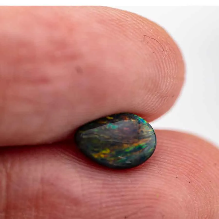 Natural Australian Black Opal Loose Gemstone 0.70ct