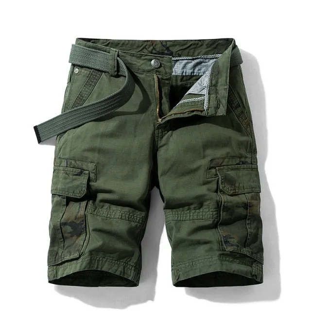 New Spring Men Cotton Cargo Shorts Clothing Summer Casual Breeches Bermuda Fashion Beach Pants Los Cortos Cargo Short Men