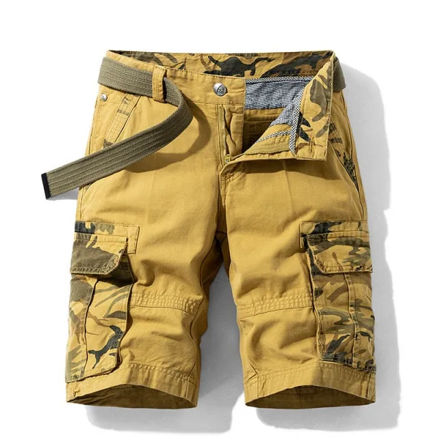 New Spring Men Cotton Cargo Shorts Clothing Summer Casual Breeches Bermuda Fashion Beach Pants Los Cortos Cargo Short Men