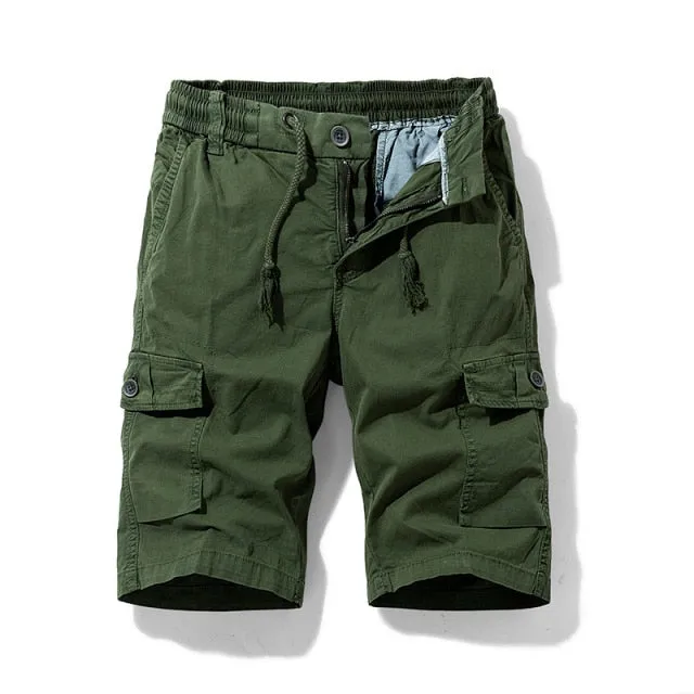 New Spring Men Cotton Cargo Shorts Clothing Summer Casual Breeches Bermuda Fashion Beach Pants Los Cortos Cargo Short Men