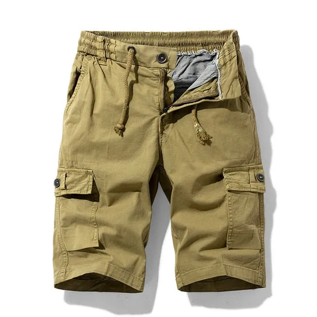 New Spring Men Cotton Cargo Shorts Clothing Summer Casual Breeches Bermuda Fashion Beach Pants Los Cortos Cargo Short Men