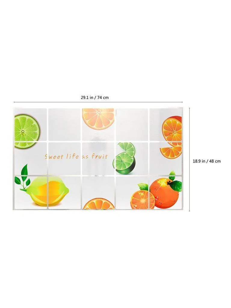 Orange Pattern Oil Proof Sticker