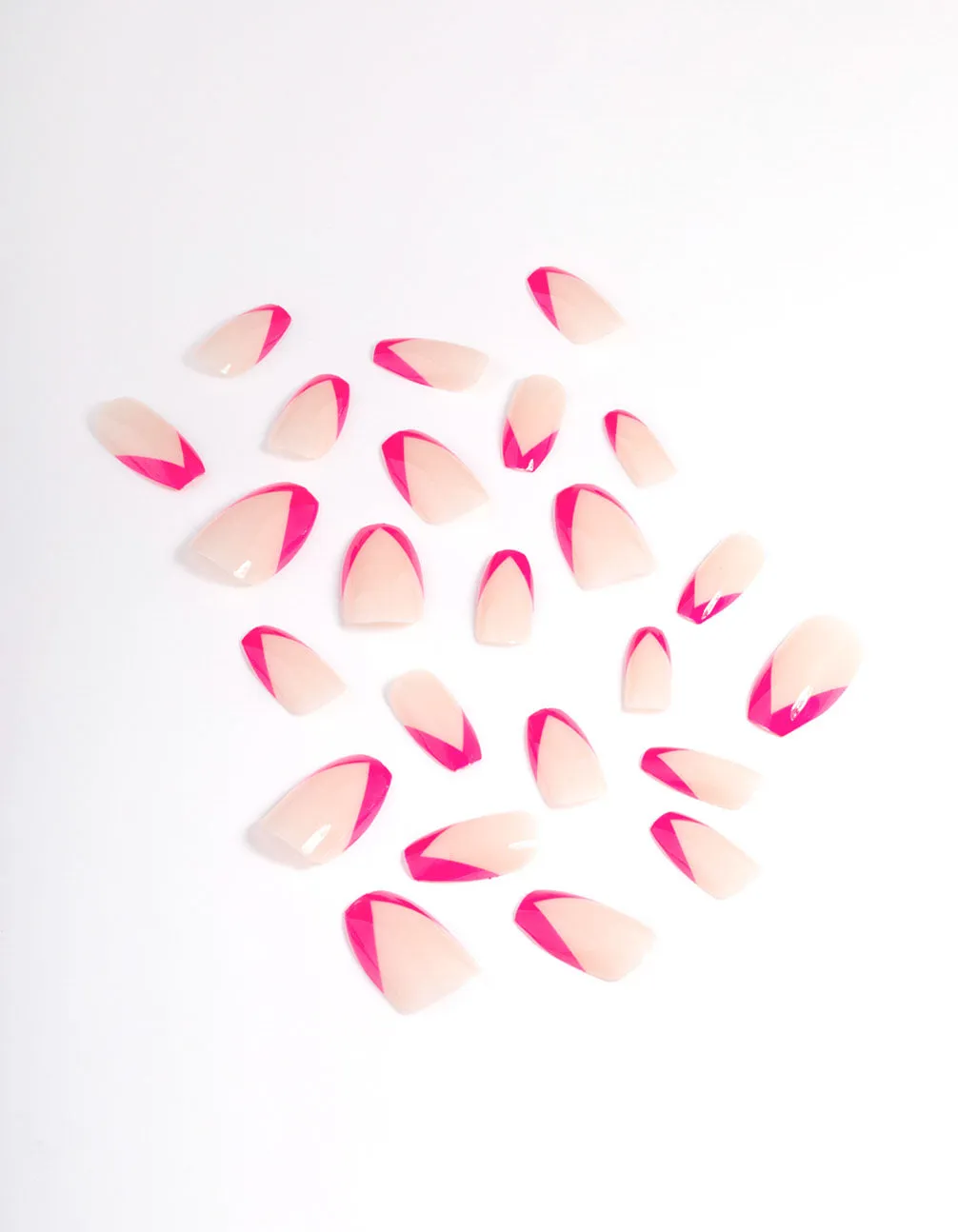 Pink Pointed Tips Press On Nails