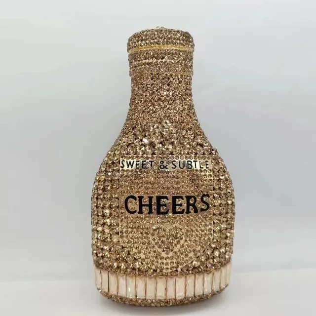 Pre Order:  Bottle Crystal Evening Clutch Bag