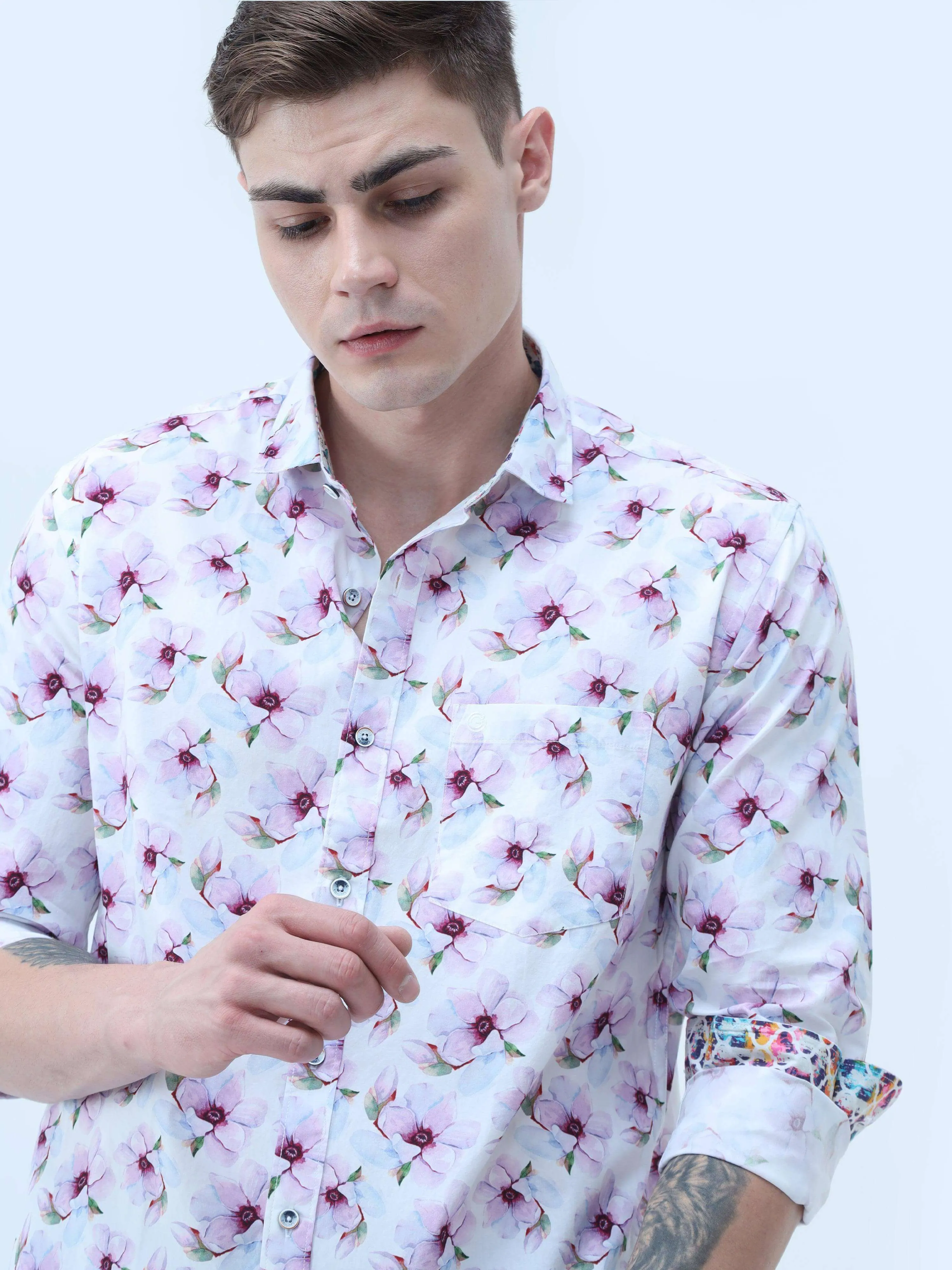 Premium - Floral Summer Light Cotton Full Shirt