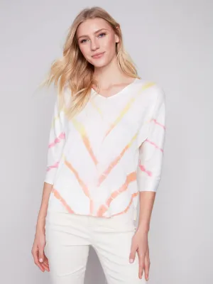 PRINTED DOLMAN SWEATER