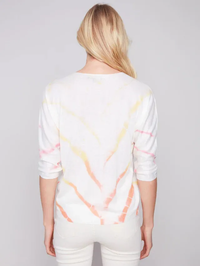 PRINTED DOLMAN SWEATER